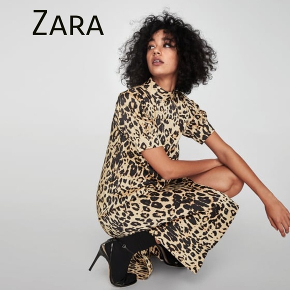 New Zara Woman Leopard Dress - Picture 2 of 8